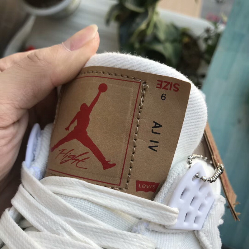 Authentic Air Jordan 4 X Levis NGR White